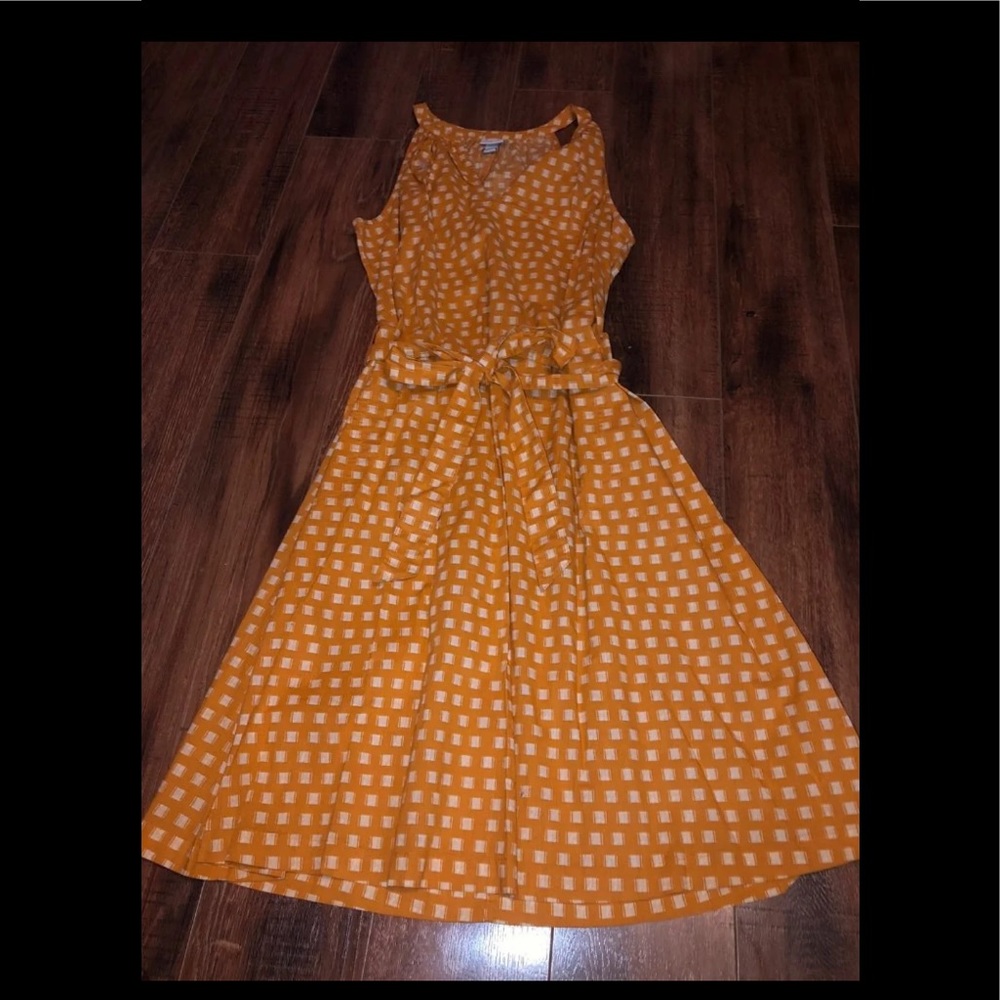 a new day Orange Checkered Dress